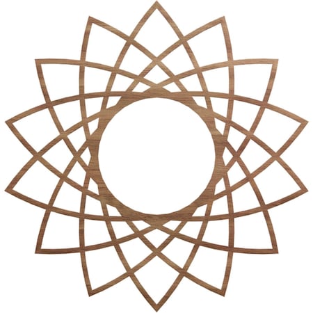 Ekena Millwork Eleanor Wood Fretwork Pierced Ceiling Medallion, Walnut, 40"OD x 15 3/8"ID x 1/4"T CMWP40X40X0250EAWA